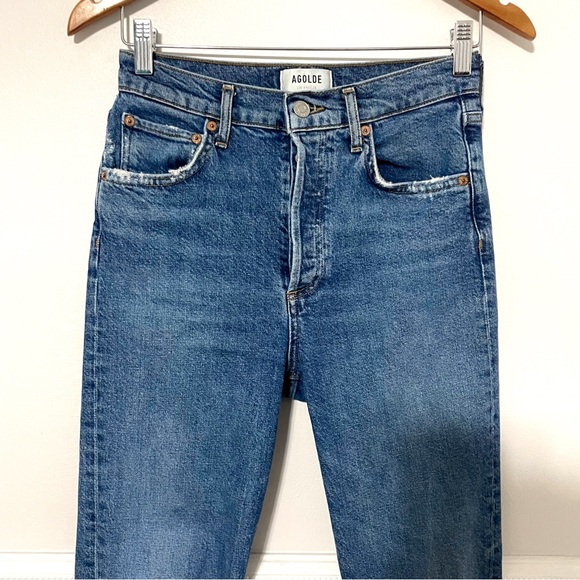 AGOLDE • Riley high rise straight crop jean in Frequency. Size 25 - Picture 5 of 9